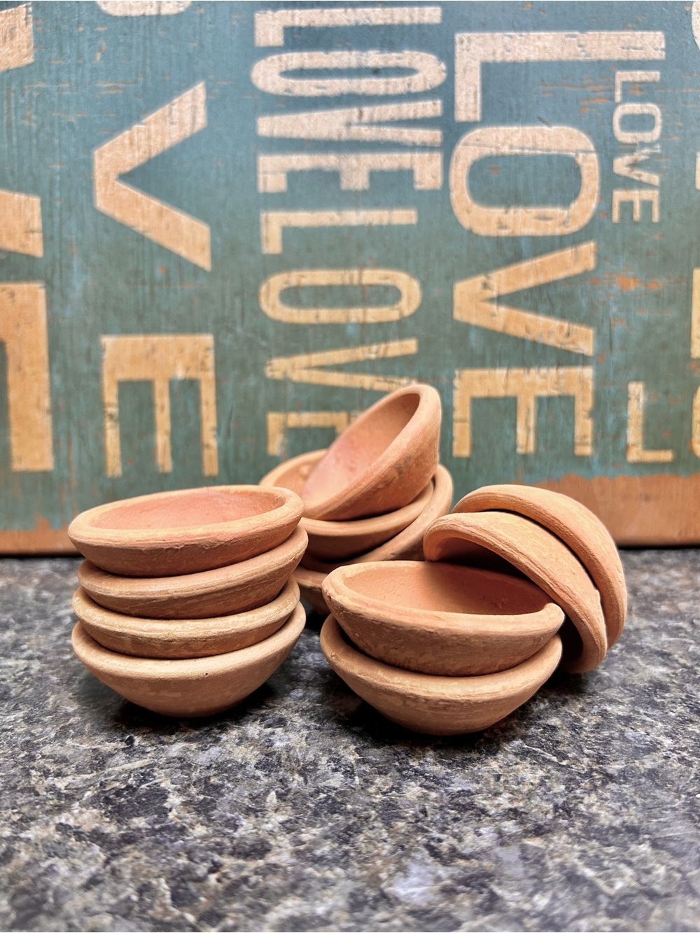 Source Unknown Small Terracotta Mini Bowls Set - Natural Brown